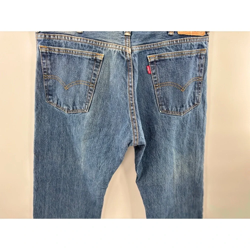 Levis 517 Mens 34X29 Bootcut Western Y2K Style Distressed Fading  Denim